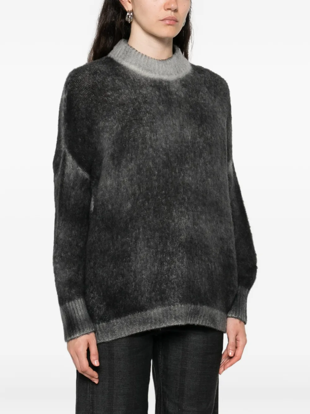 Avant Toi Brushed-effect Jumper In Gray