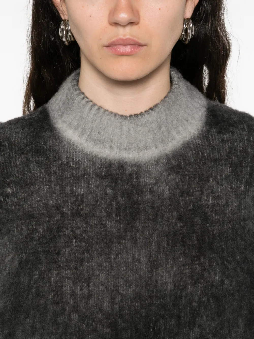 Avant Toi Brushed-effect Jumper In Gray