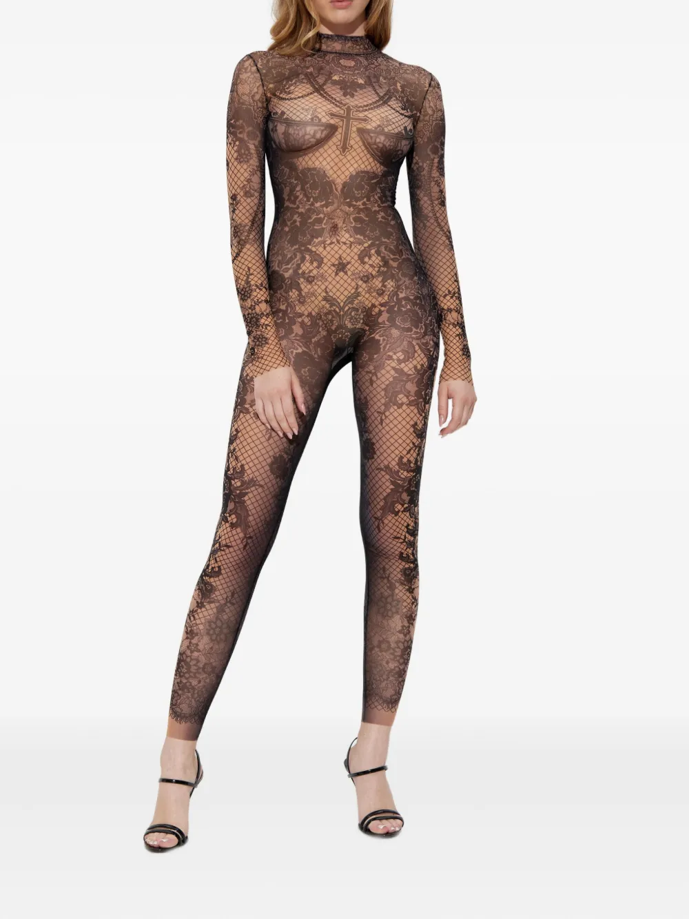 DSQUARED2 tattoo-print jumpsuit - Zwart