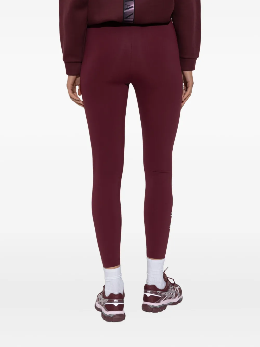 Ea7 Logo-print Leggings In Red