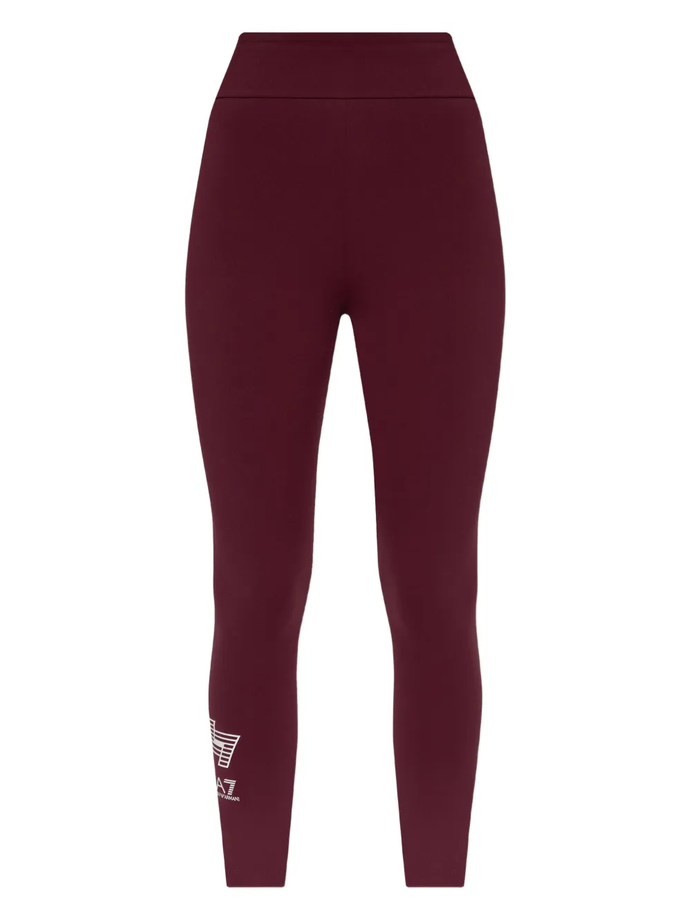 Ea7 Logo-print Leggings In Red