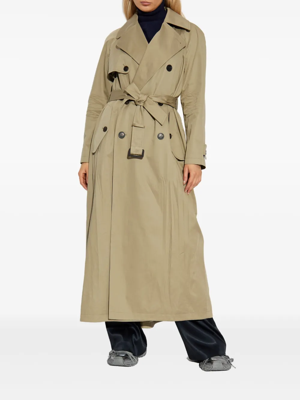 Balenciaga Trenchcoat met ceintuur Beige