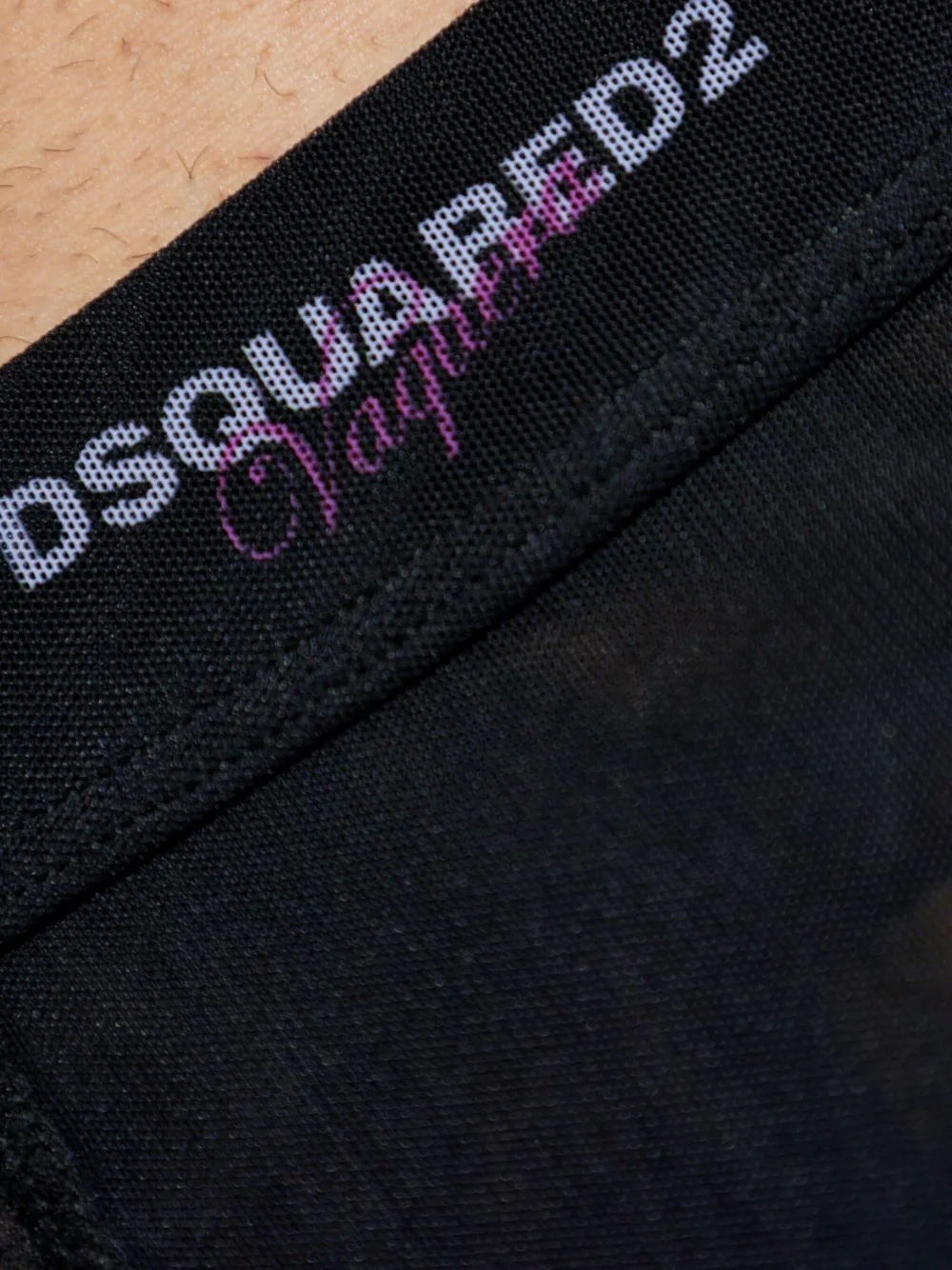 Dsquared2 Printed Logo-waistband Boxers In Black