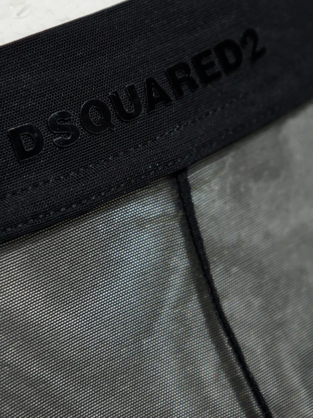 Dsquared2 Logo-patch Mesh Briefs In Black