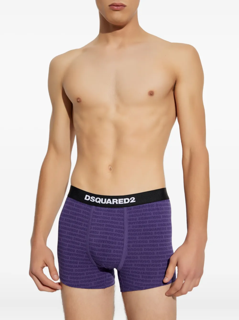 Dsquared2 Logo-pattern Boxers In Purple