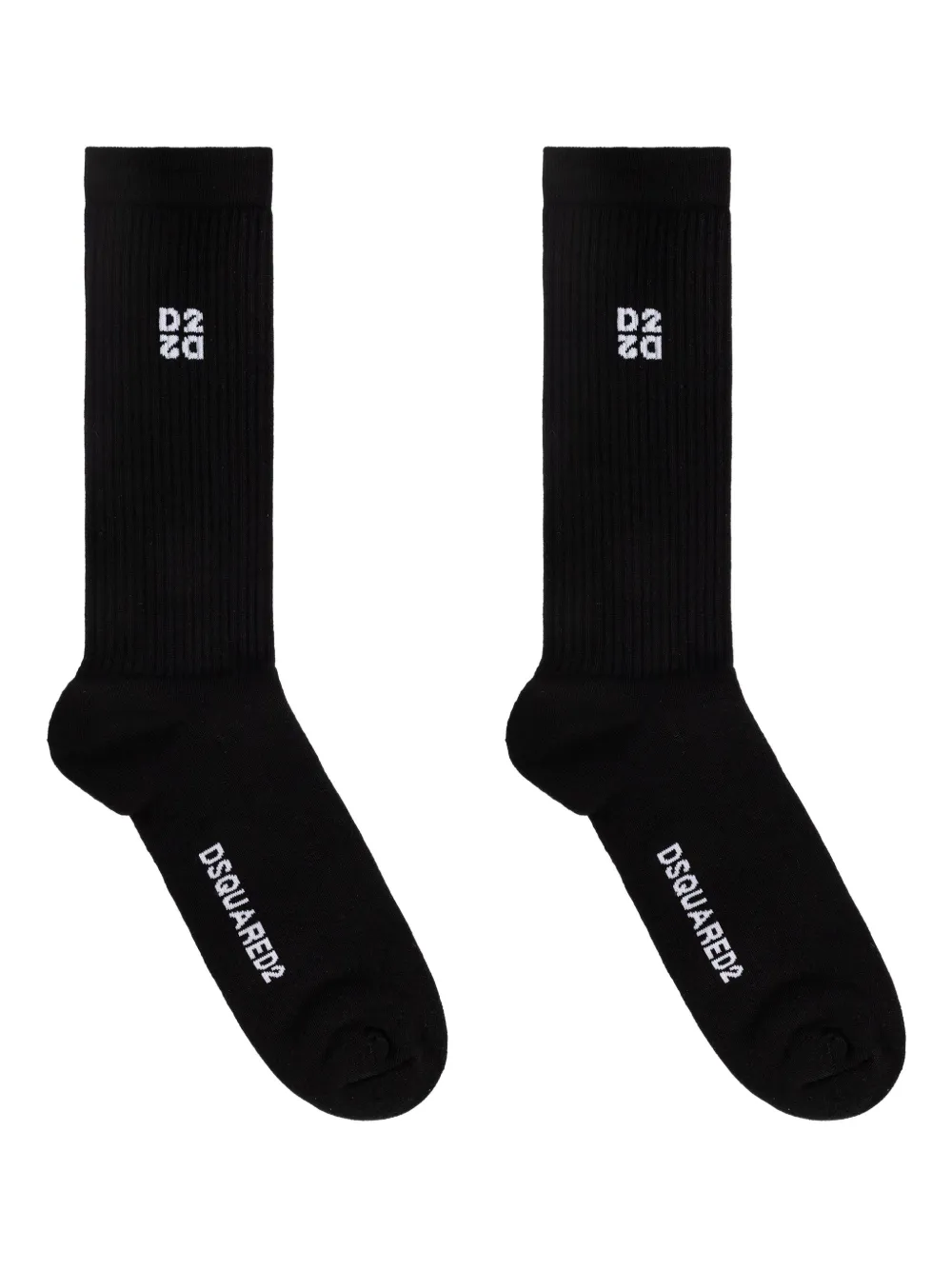 Dsquared2 Logo-detail Socks In Black