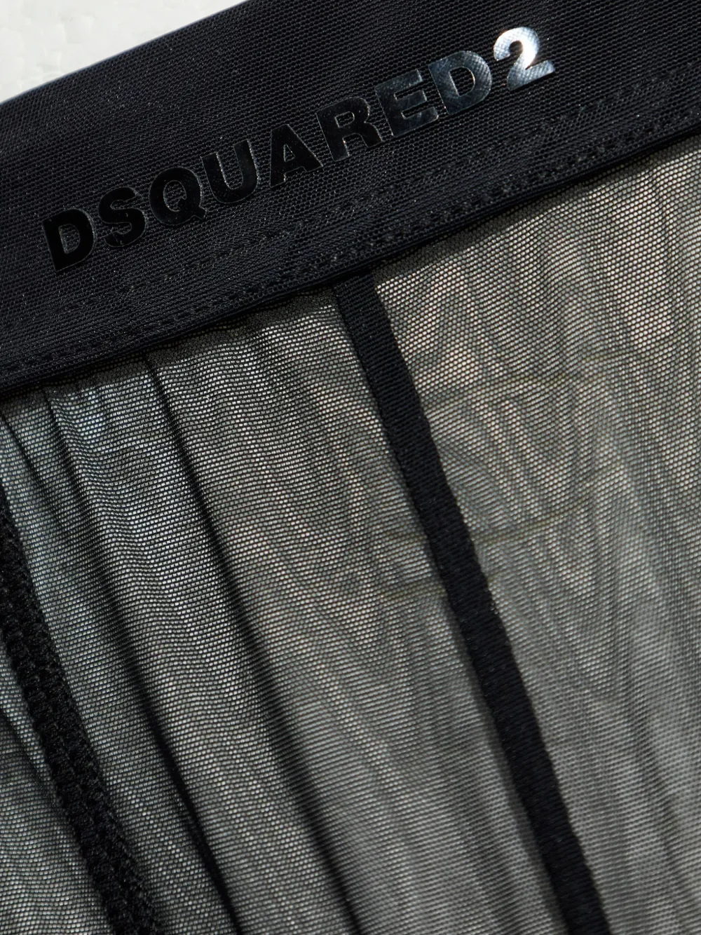Dsquared2 Logo-detail Mesh Boxers In Black