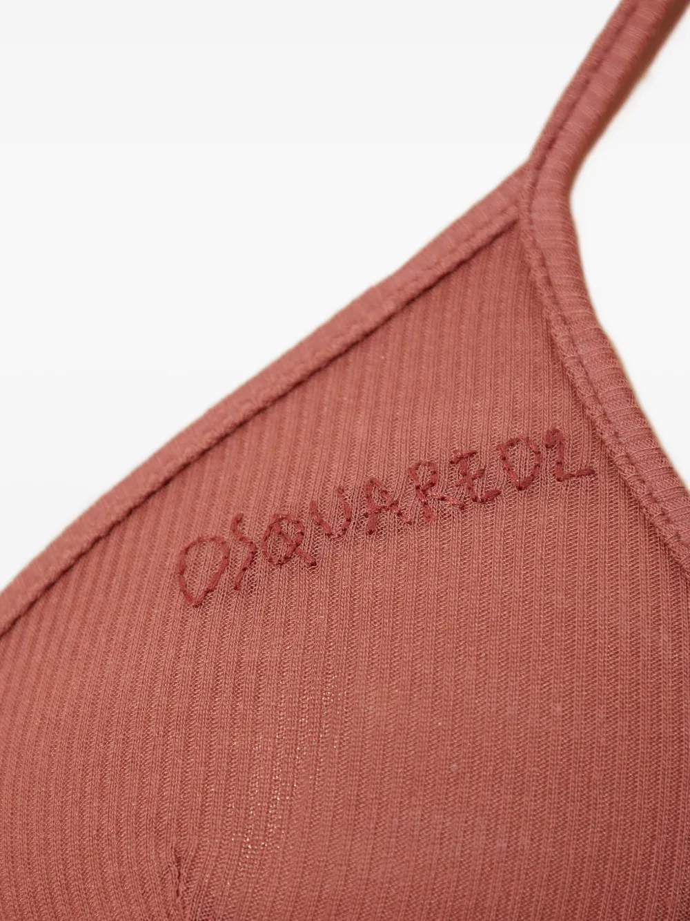 Dsquared2 Logo-embroidered Bra In Brown