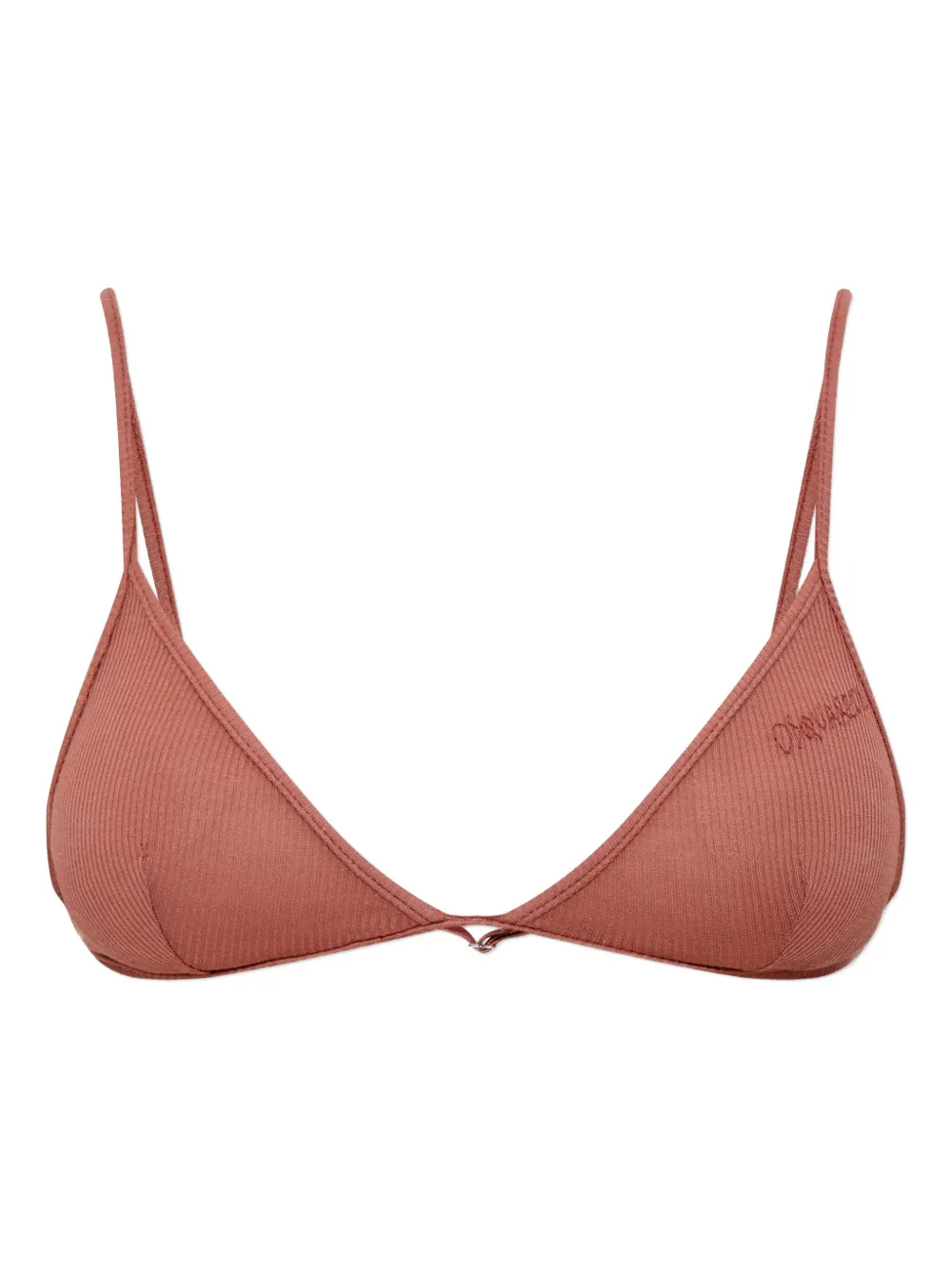 Dsquared2 Logo-embroidered Bra In Brown