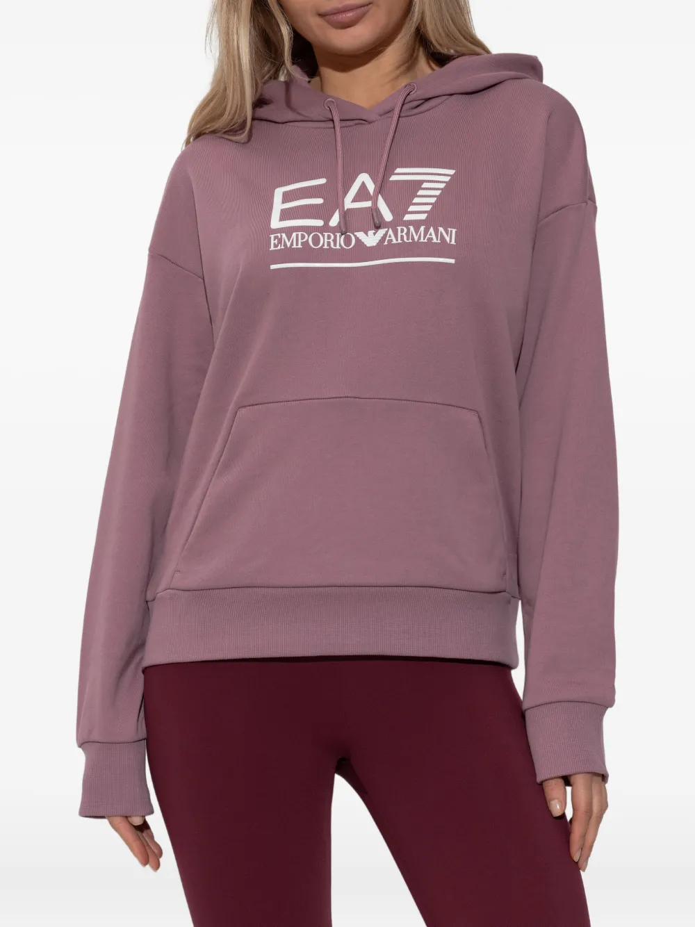 Ea7 Emporio Armani Hoodie met logodetail Roze