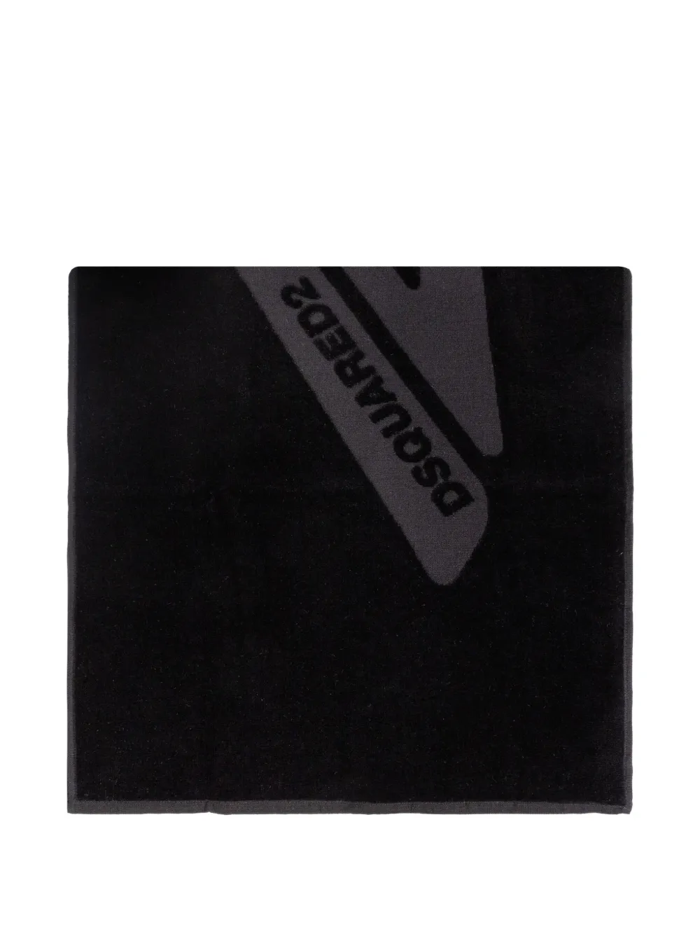 DSQUARED2 logo-detail bath towel | Black | Image 1