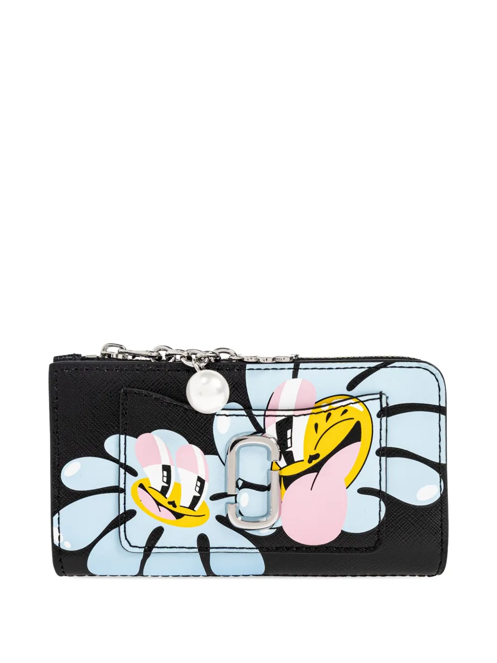 Marc Jacobs x Hattie Stewart flower-charm wallet - Nero