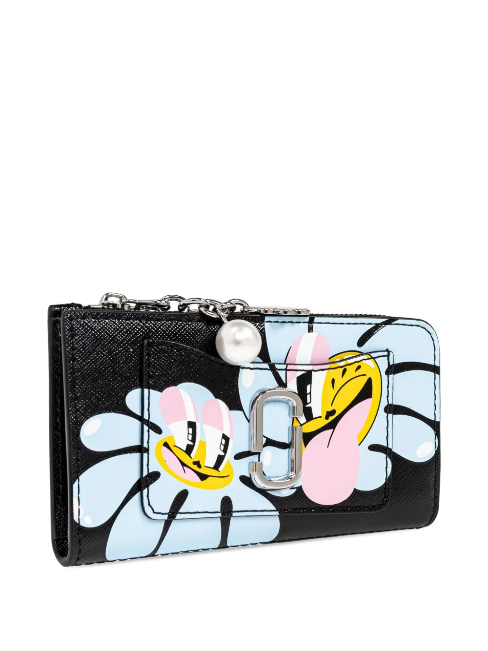 Marc Jacobs x Hattie Stewart portemonnee met bloembedel Zwart