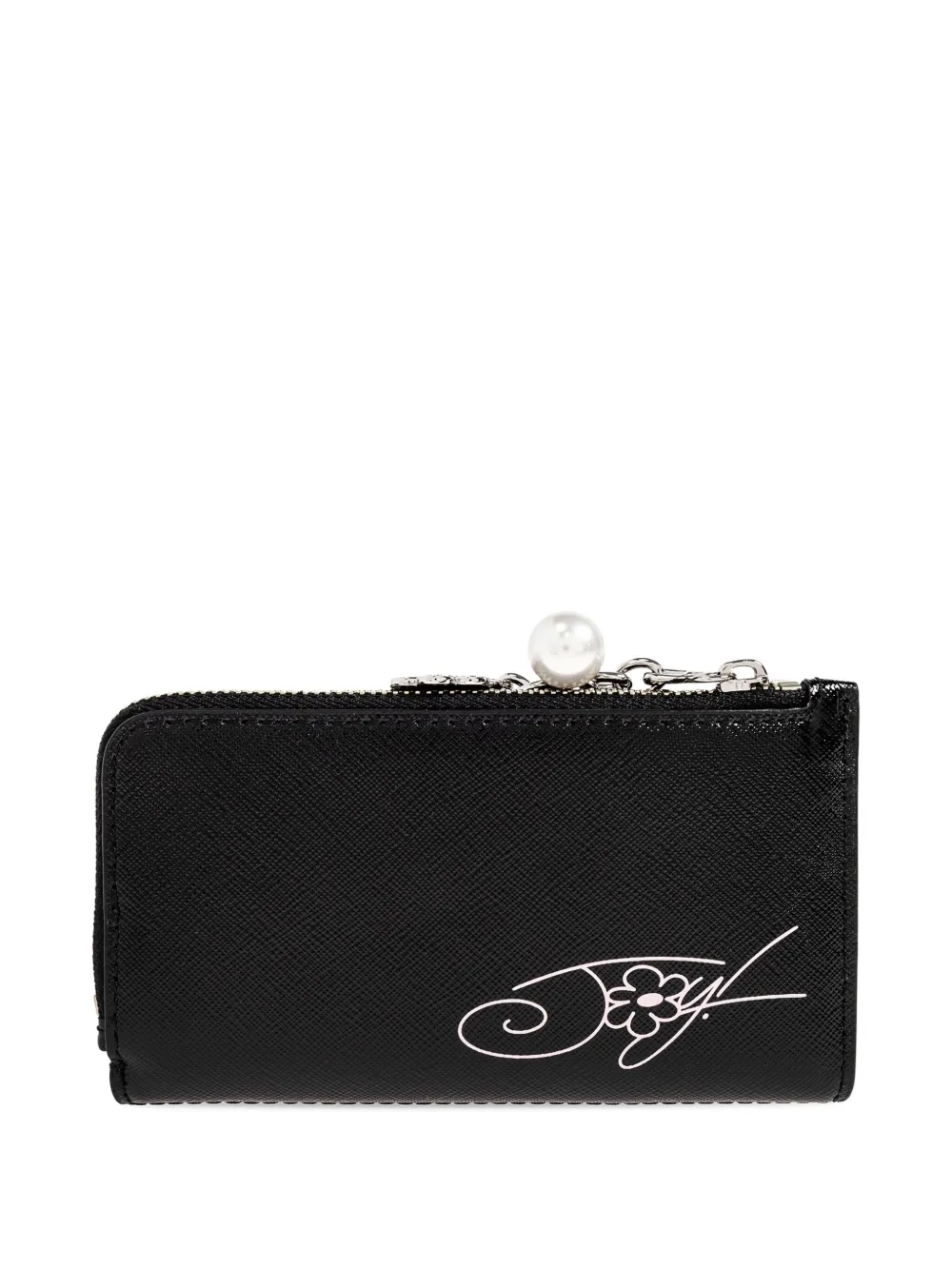 Marc Jacobs x Hattie Stewart flower-charm wallet - Zwart