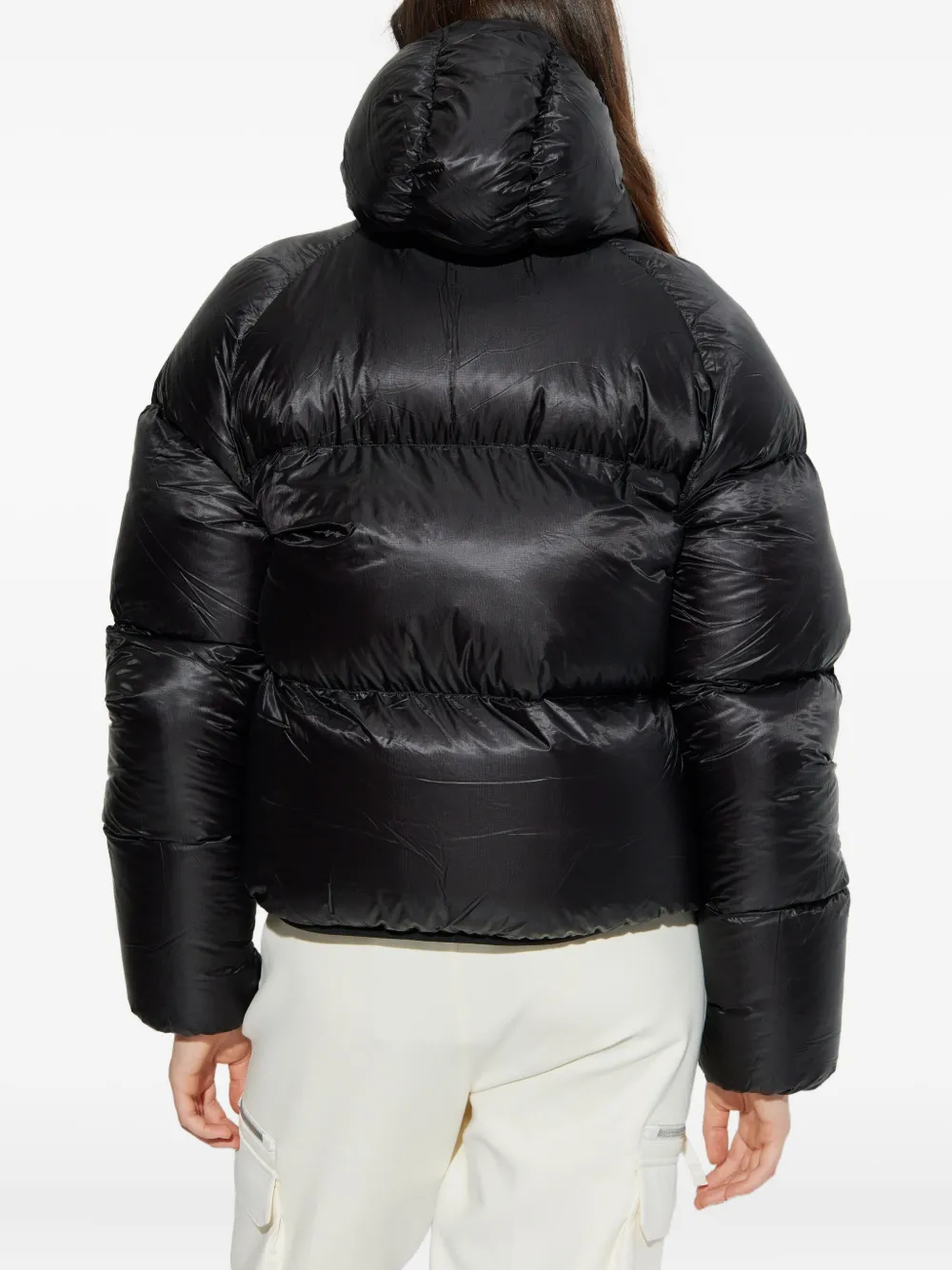 Roa Lithe Hooded Puffer Jacket In Black