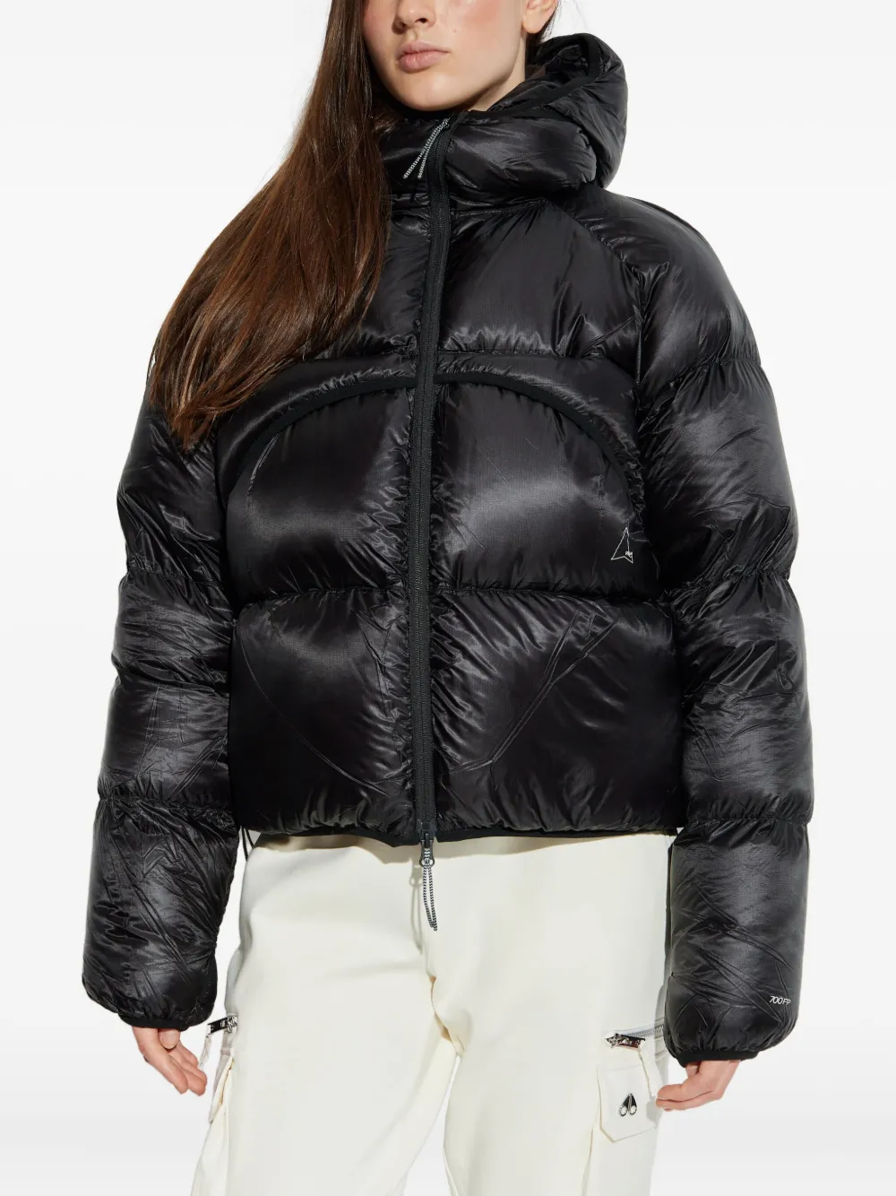 Roa Lithe Hooded Puffer Jacket In Black