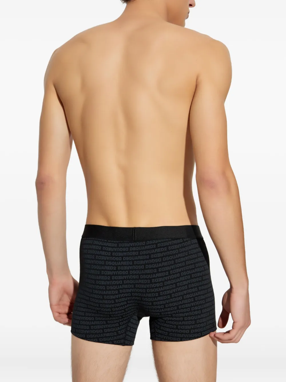 Dsquared2 Logo-pattern Boxers In Black