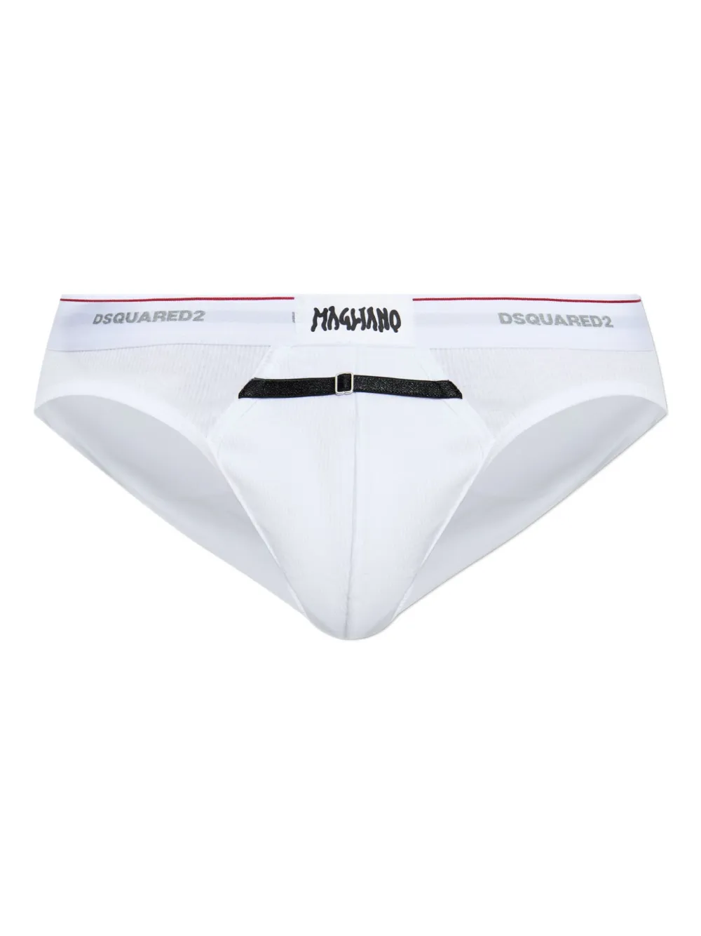 Dsquared2 X Magliano Buckle-detail Briefs In White