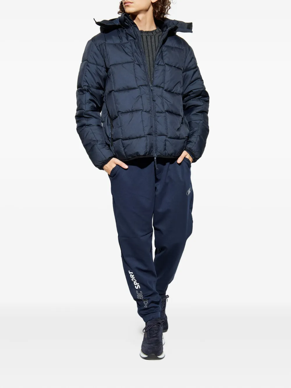 Ea7 Emporio Armani Trainingsbroek met logoprint - Blauw