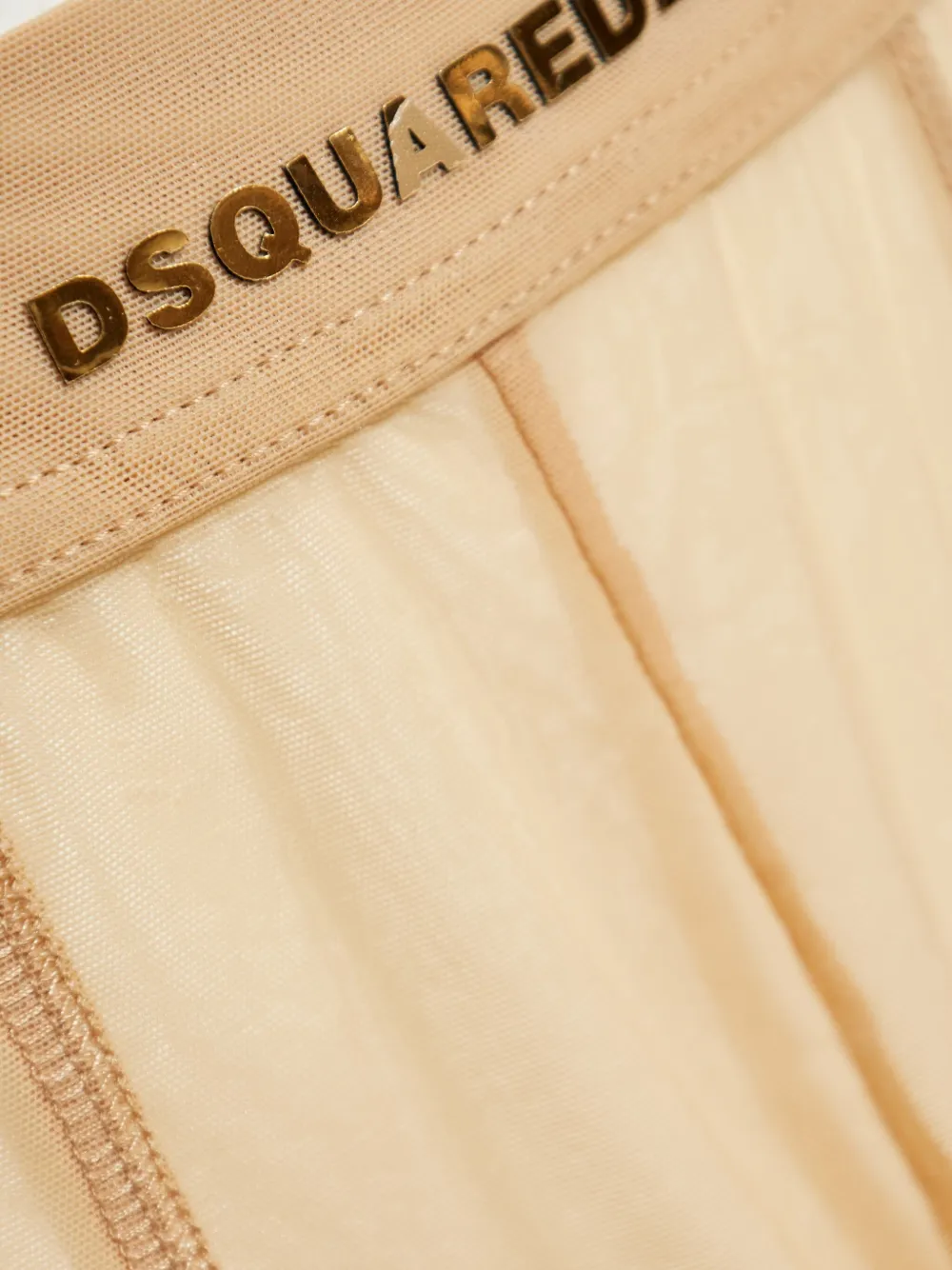 Dsquared2 Logo-detail Mesh Boxers In Neutral