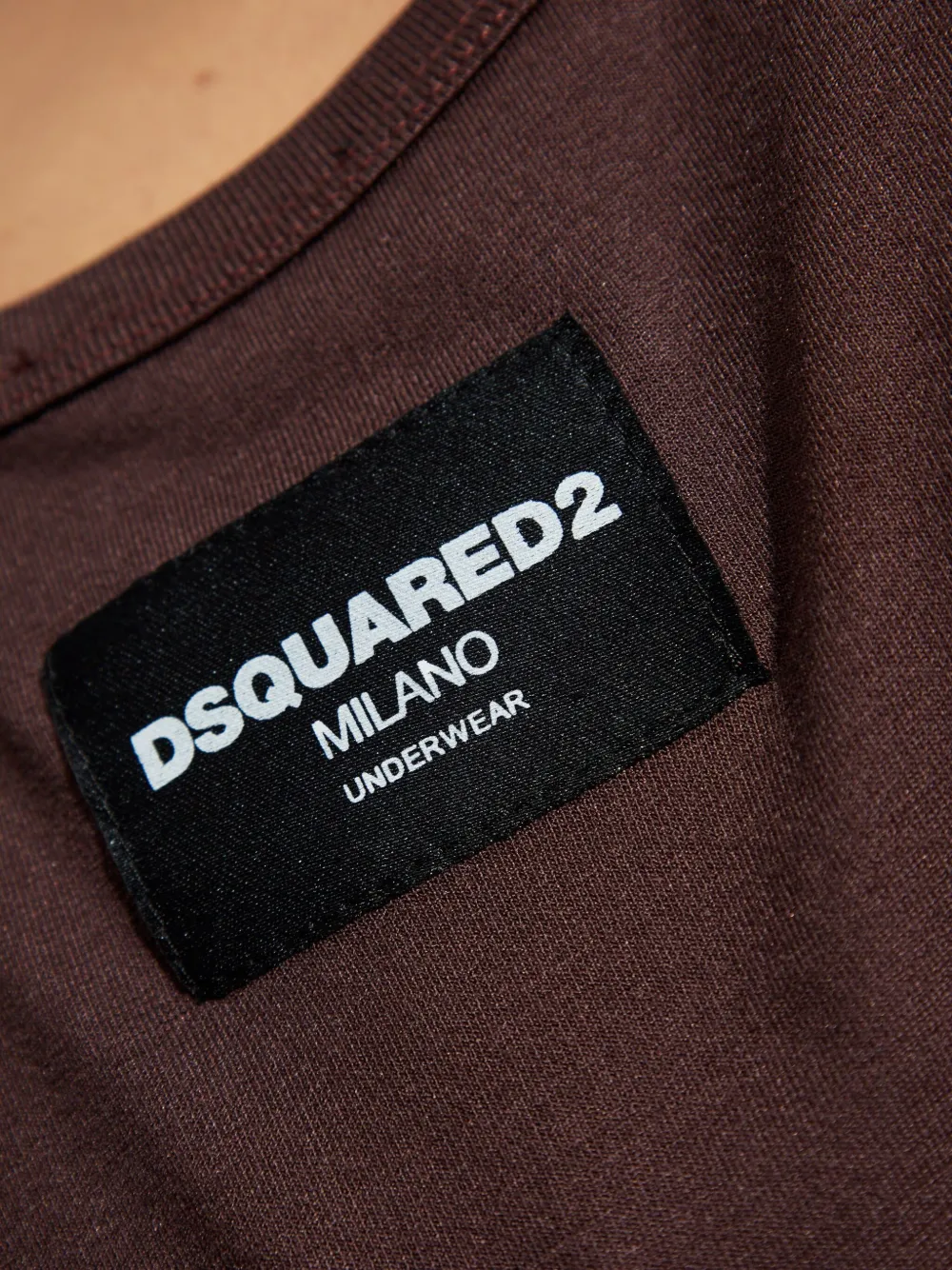 Dsquared2 Logo-patch Vest In Brown