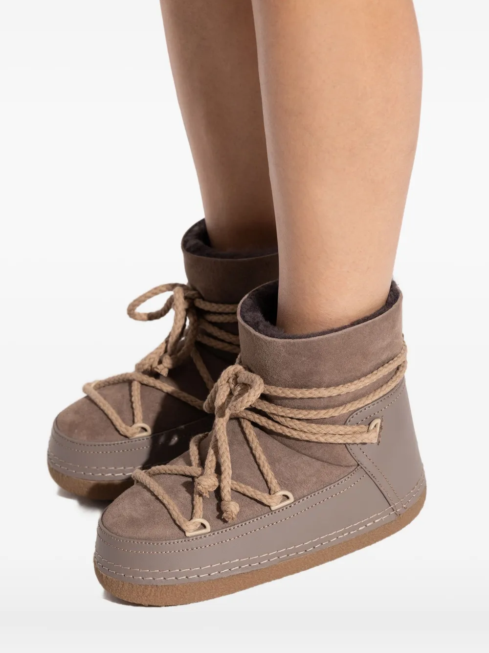 Inuikii Sneakers met touw detail Bruin