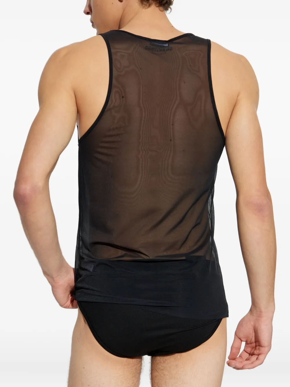 Dsquared2 Mesh Tank Top In Black