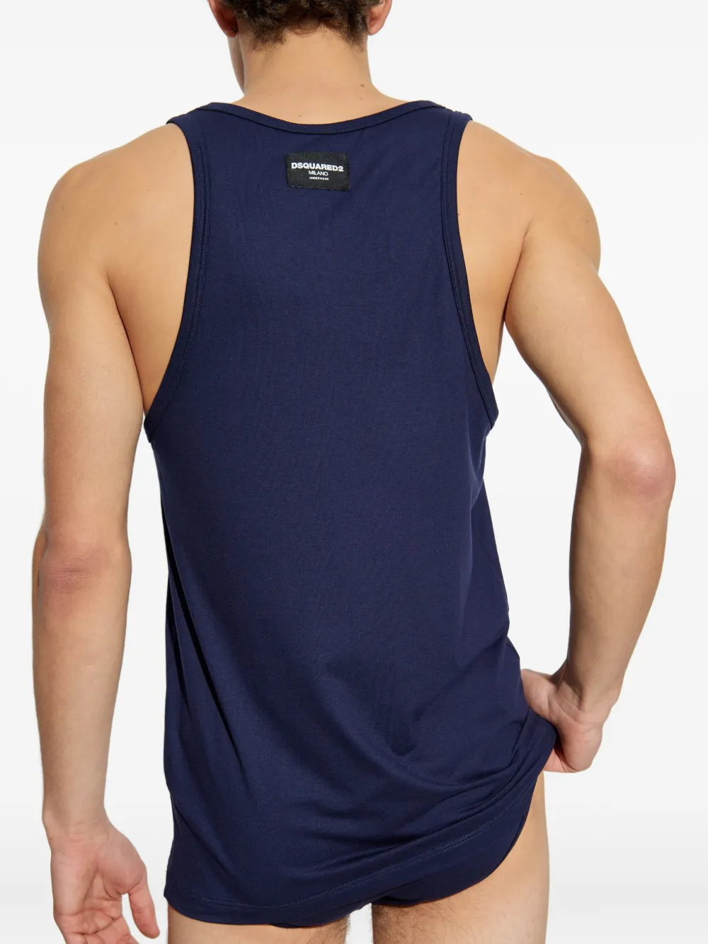 Dsquared2 Logo-patch Vest In Blue