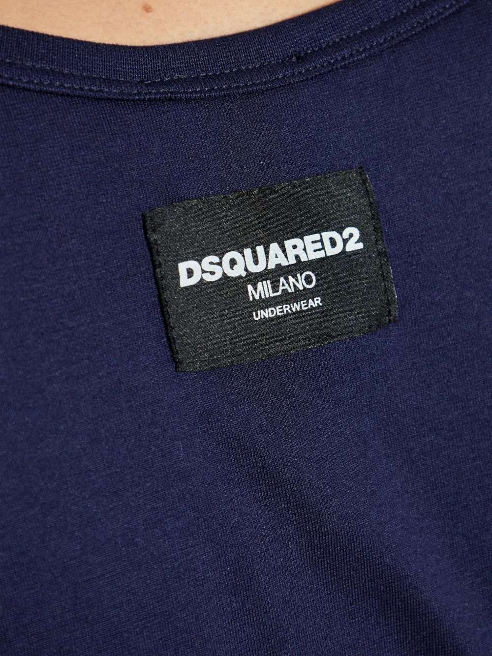 Dsquared2 Logo-patch Vest In Blue