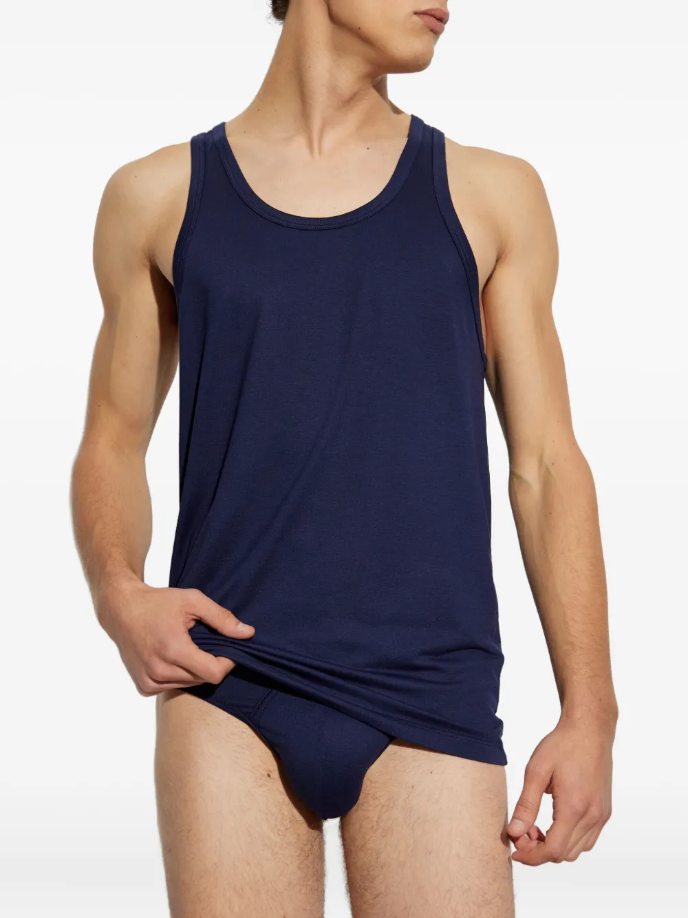DSQUARED2 logo-patch vest - Blauw