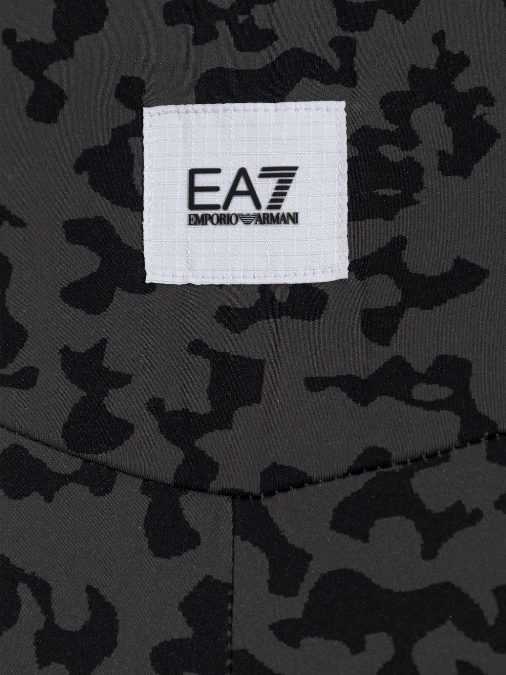 Ea7 Train Sporty Camouflage-pattern Leggings In Animal Print