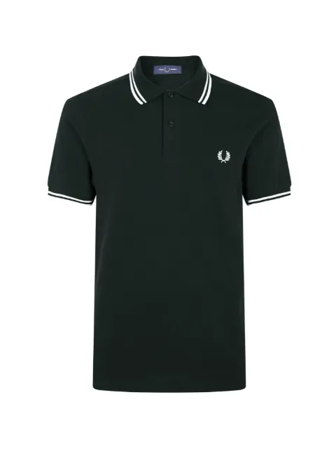 Fred Perry striped-trim cotton polo shirt