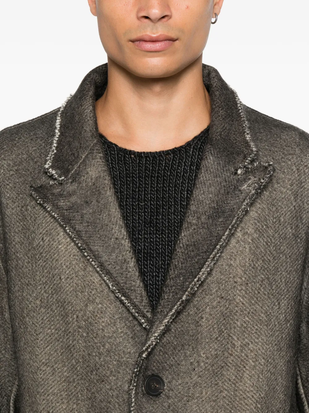 Avant Toi Jas met knoop aan de voorkant Bruin