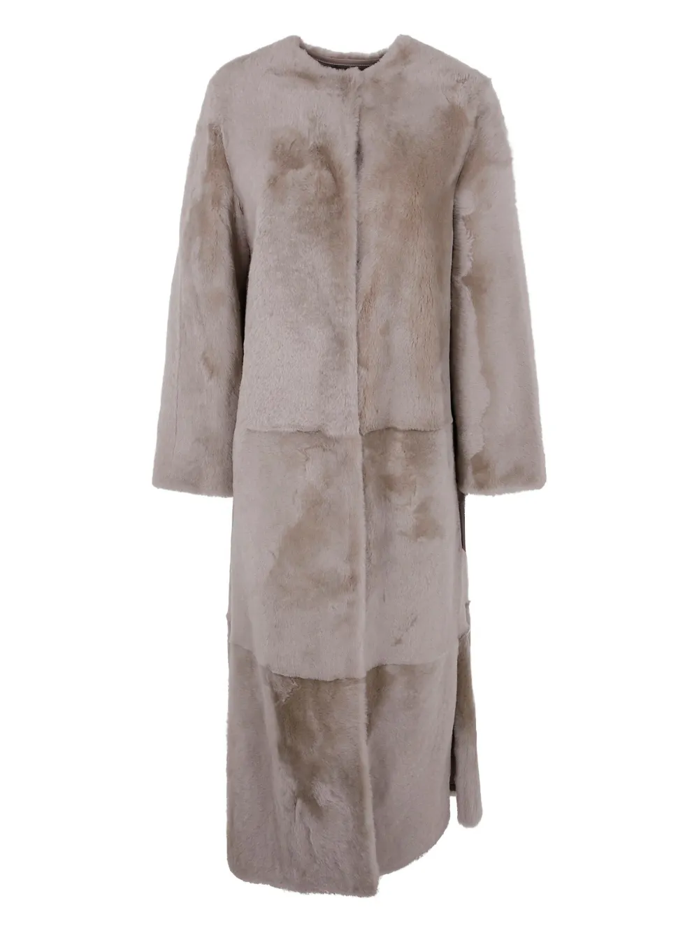 Yves Salomon panelled fur coat | Neutrals | Image 1