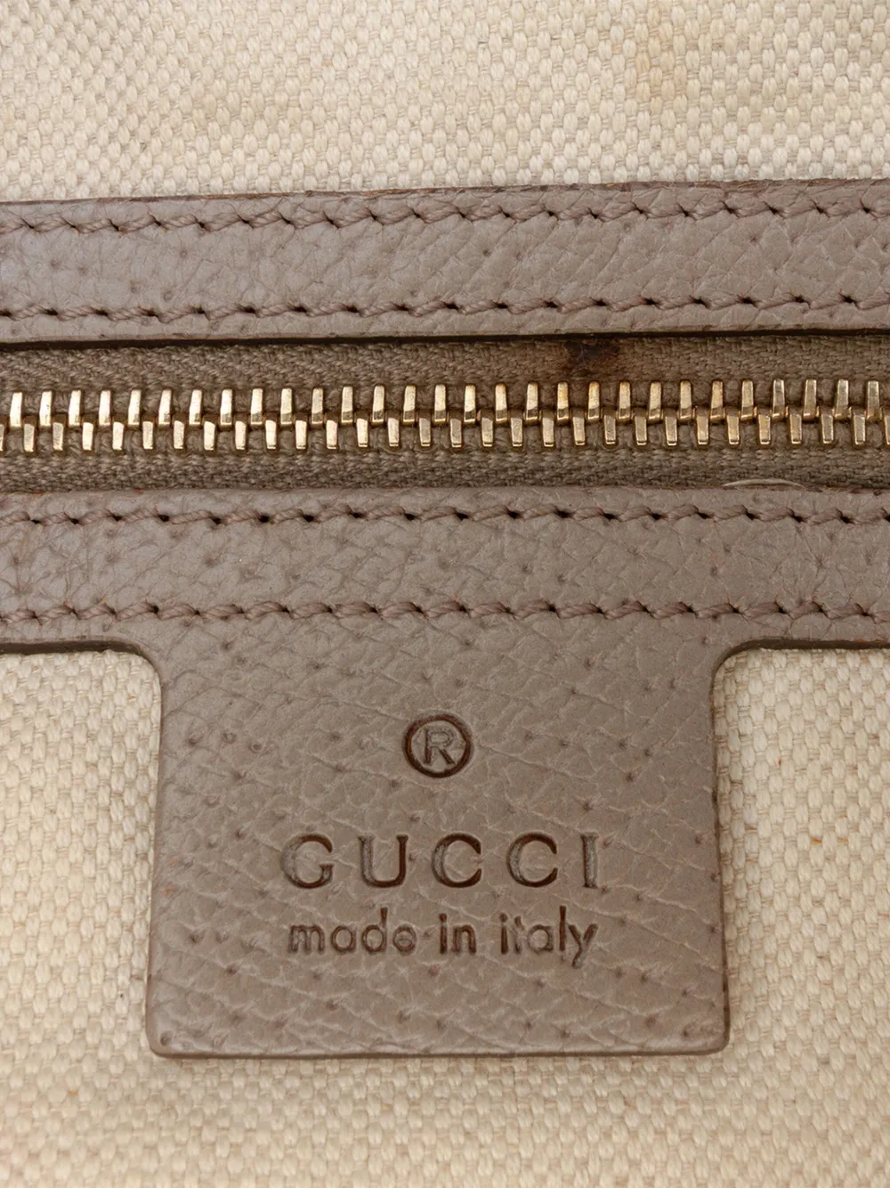 Pre-owned Gucci 2016-2025 Medium Gg Canvas Bree Satchel In Brown