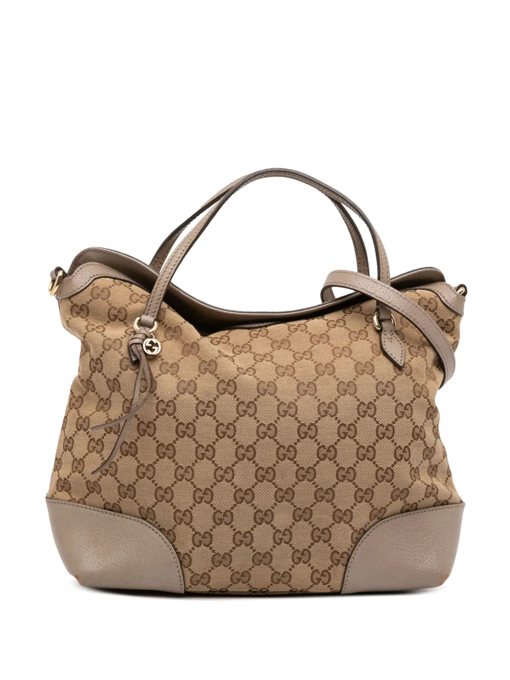 Gucci Pre-Owned 2016-2025 ミディアム GGキャンバス ブリー サッチェルバッグ - ブラウン Gucci Pre-Owned 2016-2025 ミディアム GGキャンバス ブリー サッチェルバッグ - ブラウン