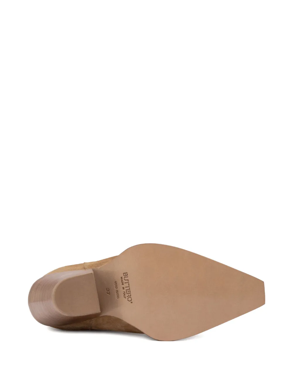 Buttero Suede Pointed-toe Boots In Brown