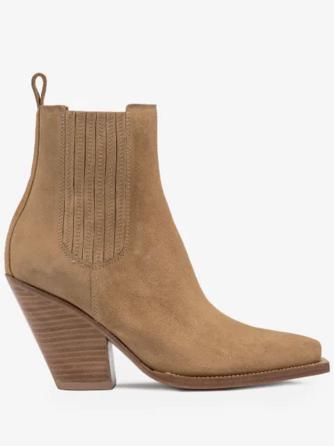Buttero suede pointed-toe boots