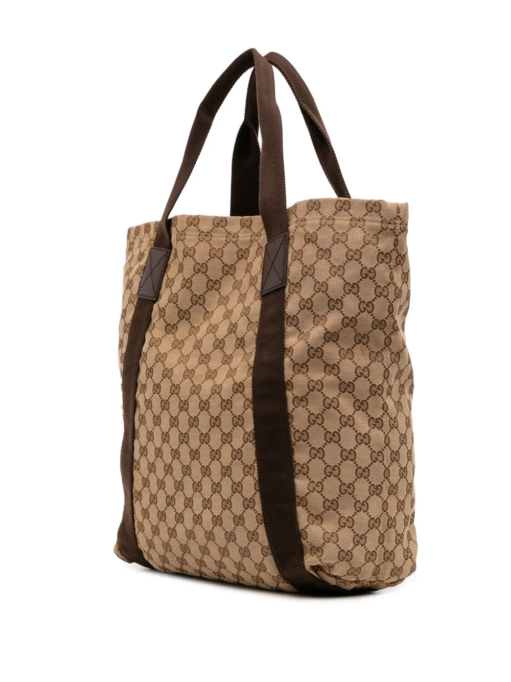 Pre-owned Gucci 2016-2025 Gg Canvas Tote Bag In Brown