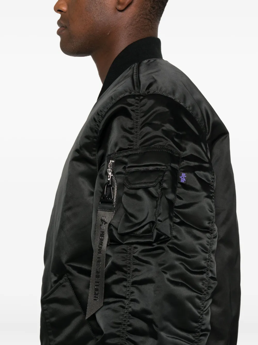 Alpha Industries MA-1 UV jack met rits Zwart