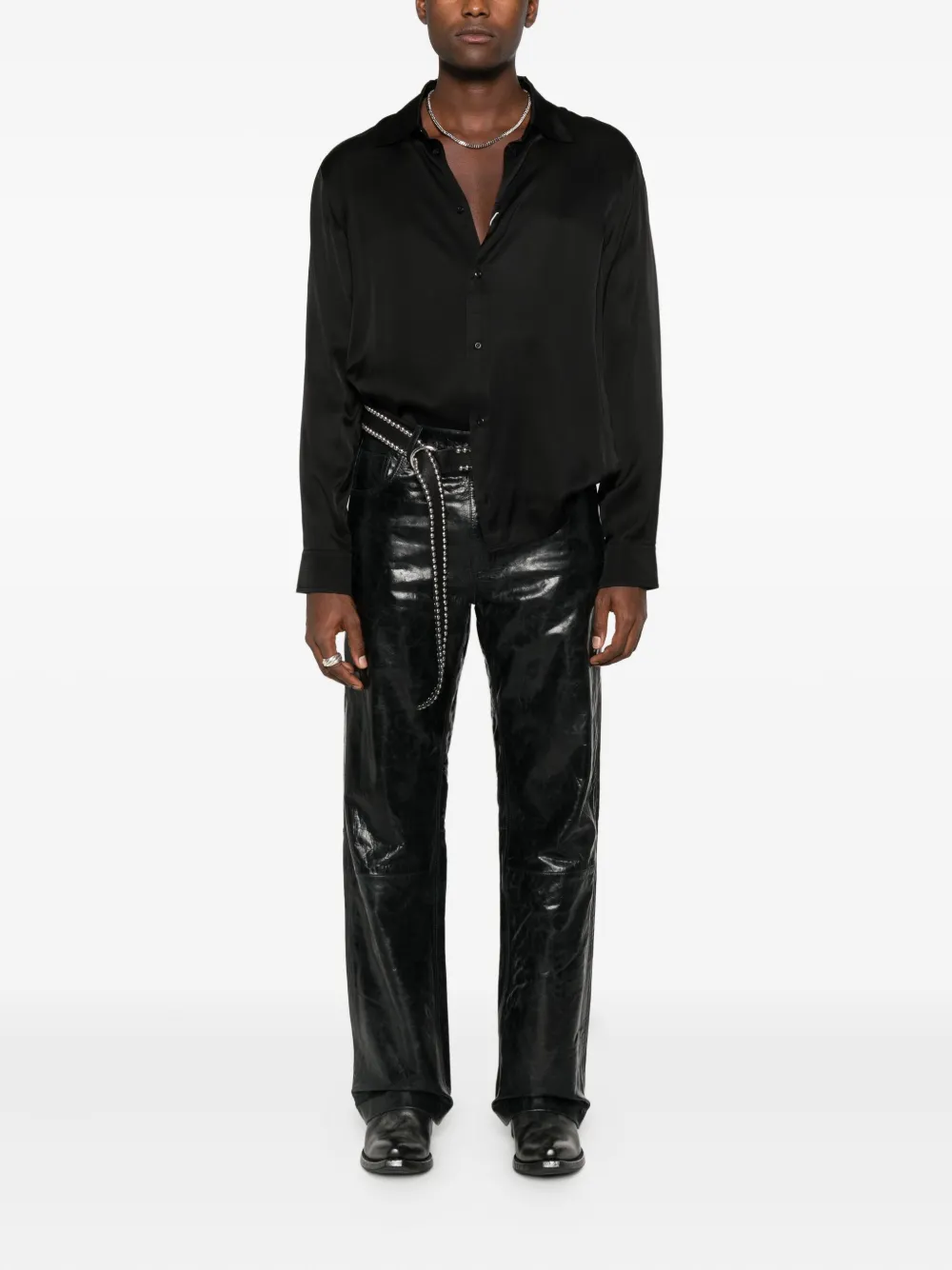 Won Hundred Genoa leather pants | Wide Leg Pants | Image 2