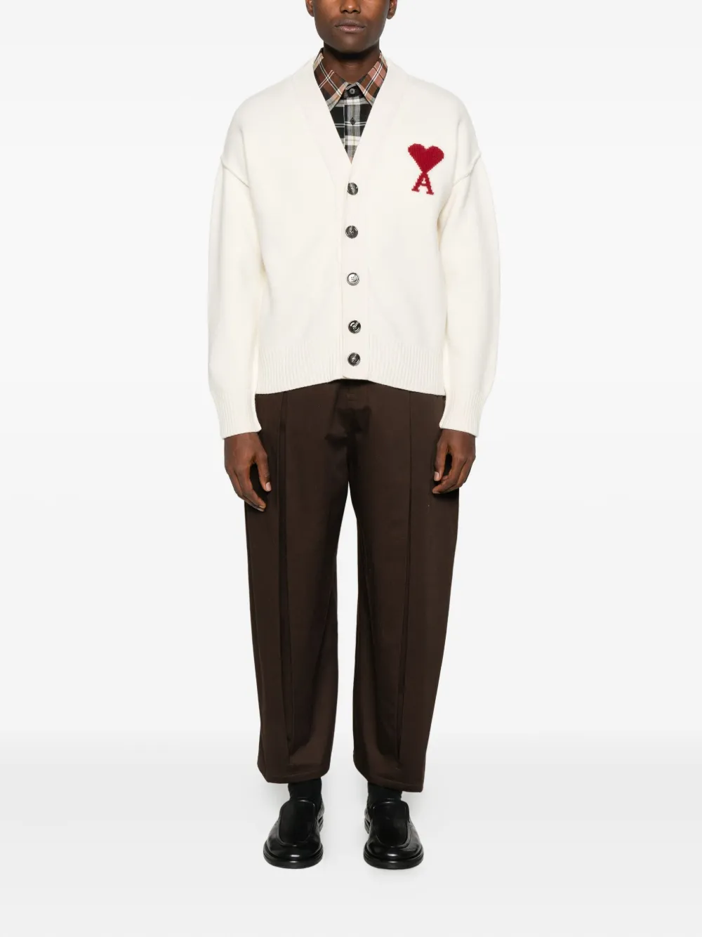 AMI Paris Ami De Coeur button-up cardigan | Cardigans | Image 2