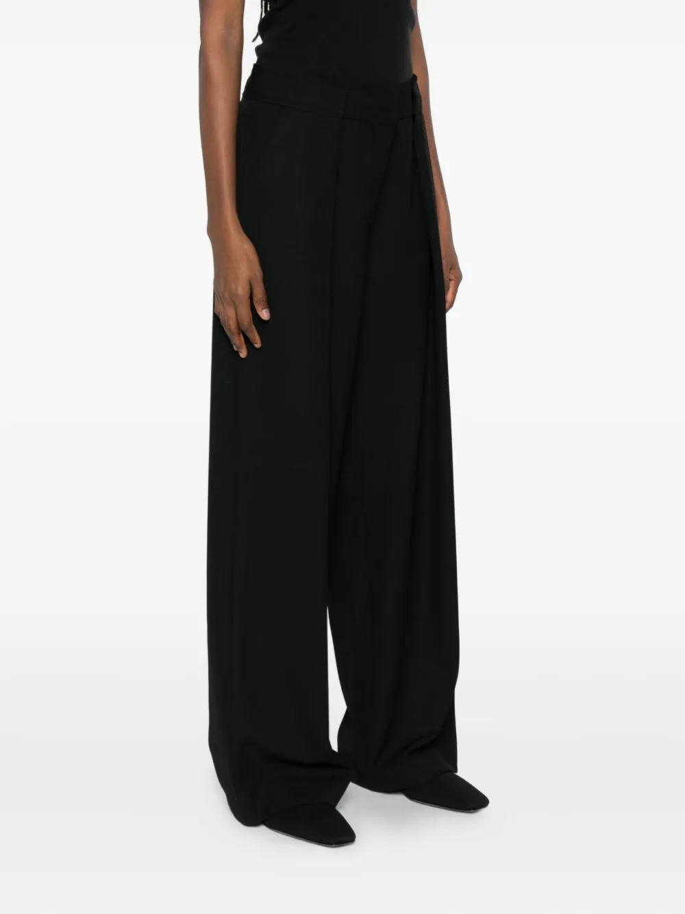 Won Hundred Lulu Pleated Trousers In Black