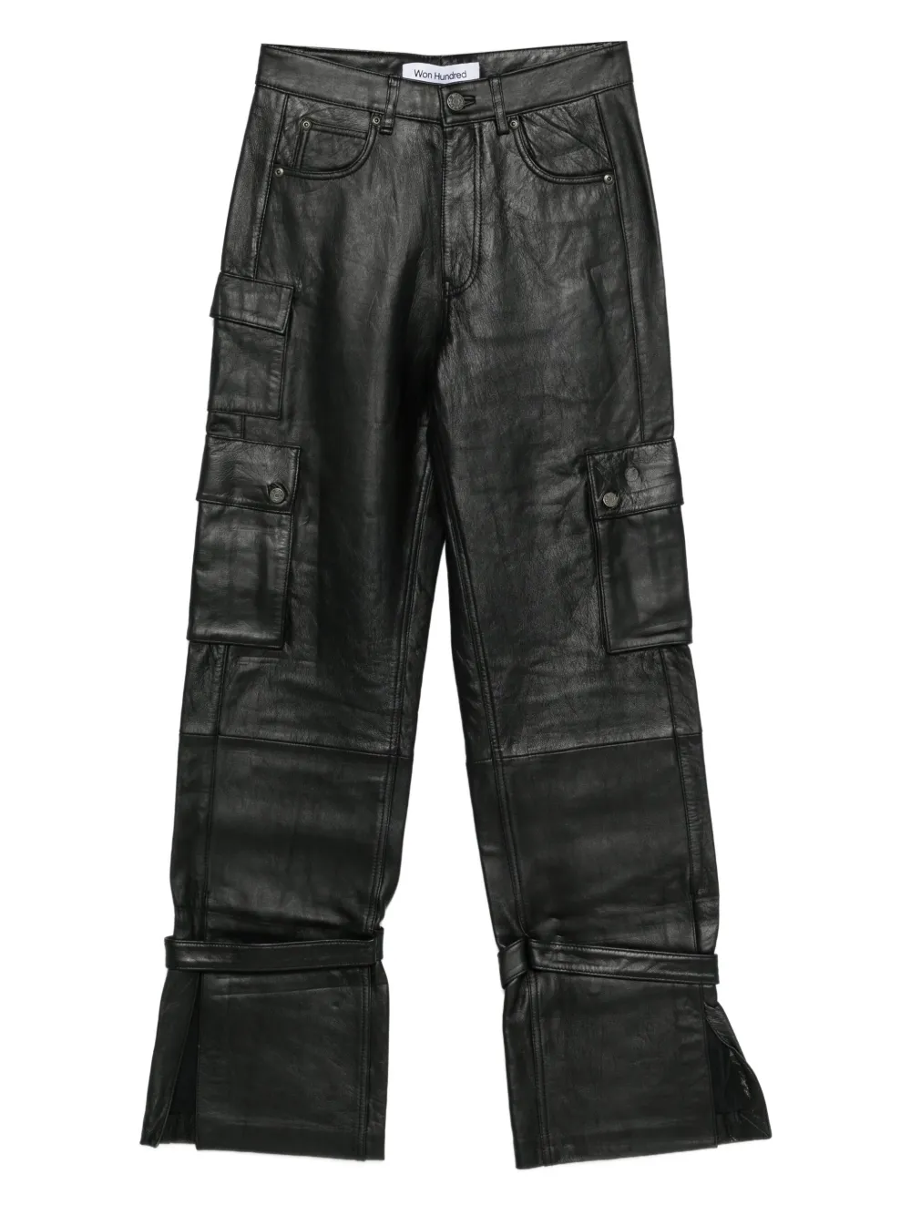 Won Hundred Marie leather cargo pants | Black | Image 1