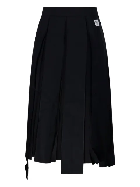 RE CODE pleated asymmetric skirt