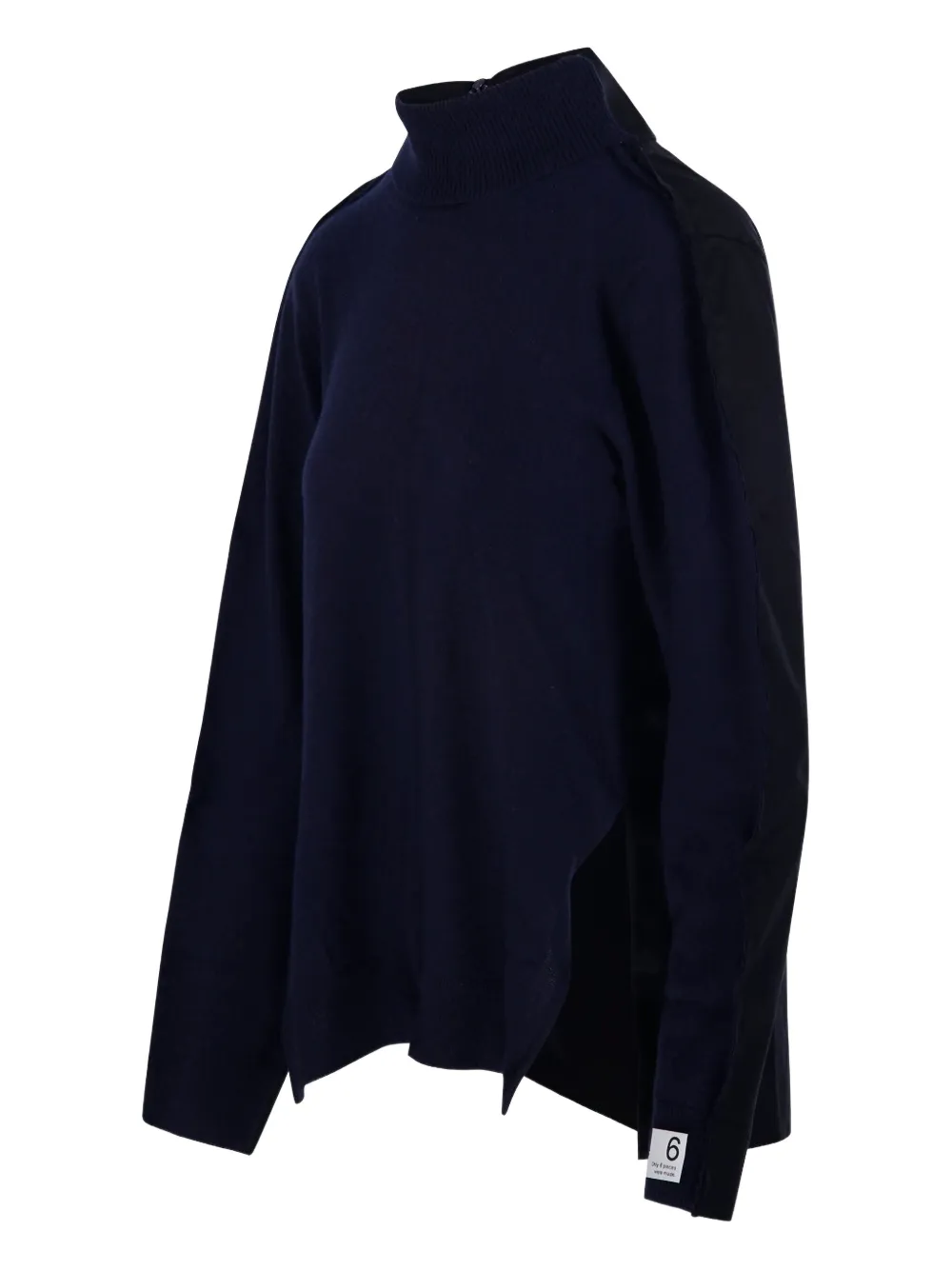 Re Code High-neck Long-sleeved Sweater In Blue