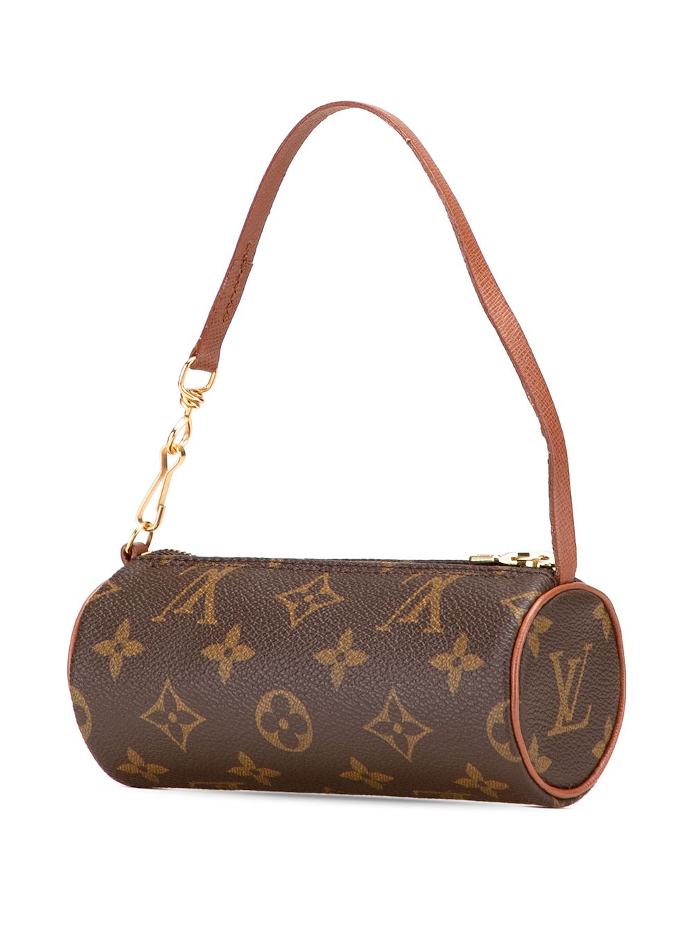 Pre-owned Louis Vuitton 1990-2025 Monogram Papillon Pochette Handbag In Brown