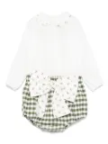 La Stupenderia bow-detail shorties - Green
