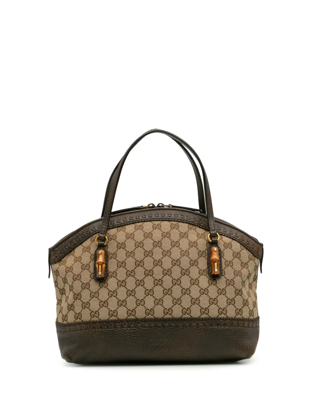 Gucci Pre-Owned 2016-2025 GGキャンバス レイドバック クラフティ ハンドバッグ - ブラウン Gucci Pre-Owned 2016-2025 GGキャンバス レイドバック クラフティ ハンドバッグ - ブラウン