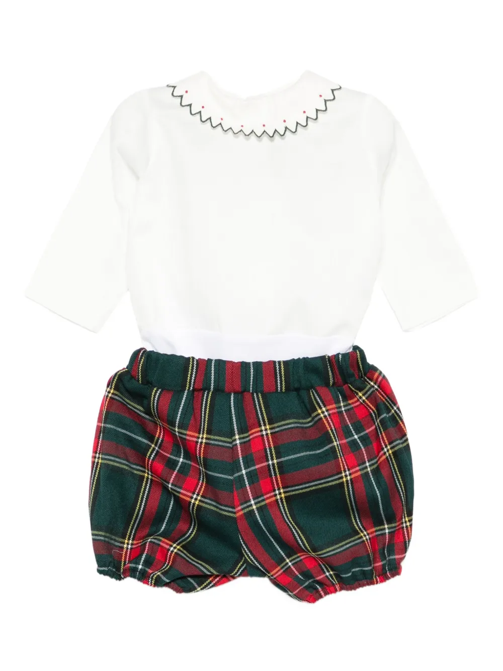 La Stupenderia tartan-check shorties - Verde